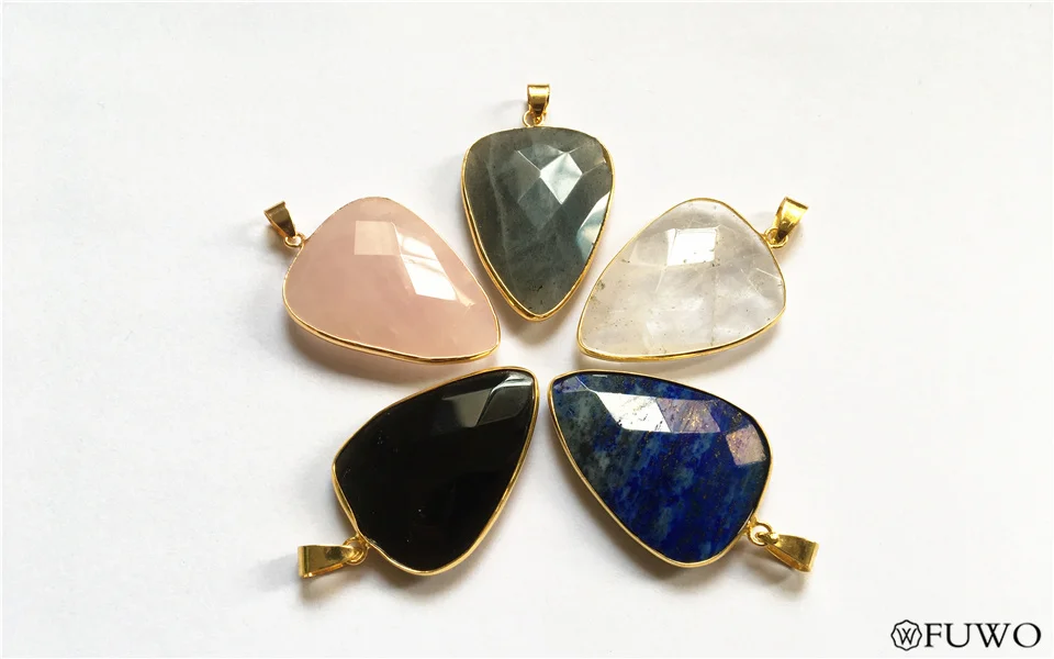 fashion faceted quartz pendant 7