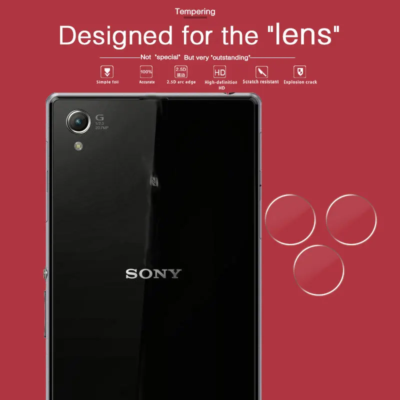 

High Quality Camera Lens Tempered Glass For Sony Xperia Z1 5 in C6903 C6943 C6902 L39H Fingerprint Back Lens Protector Film