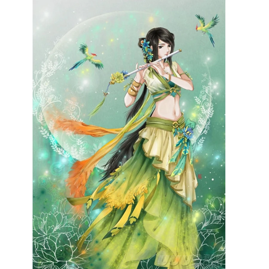 New 5D DIY Diamond Painting Oriental style girl Embroidery Full Square