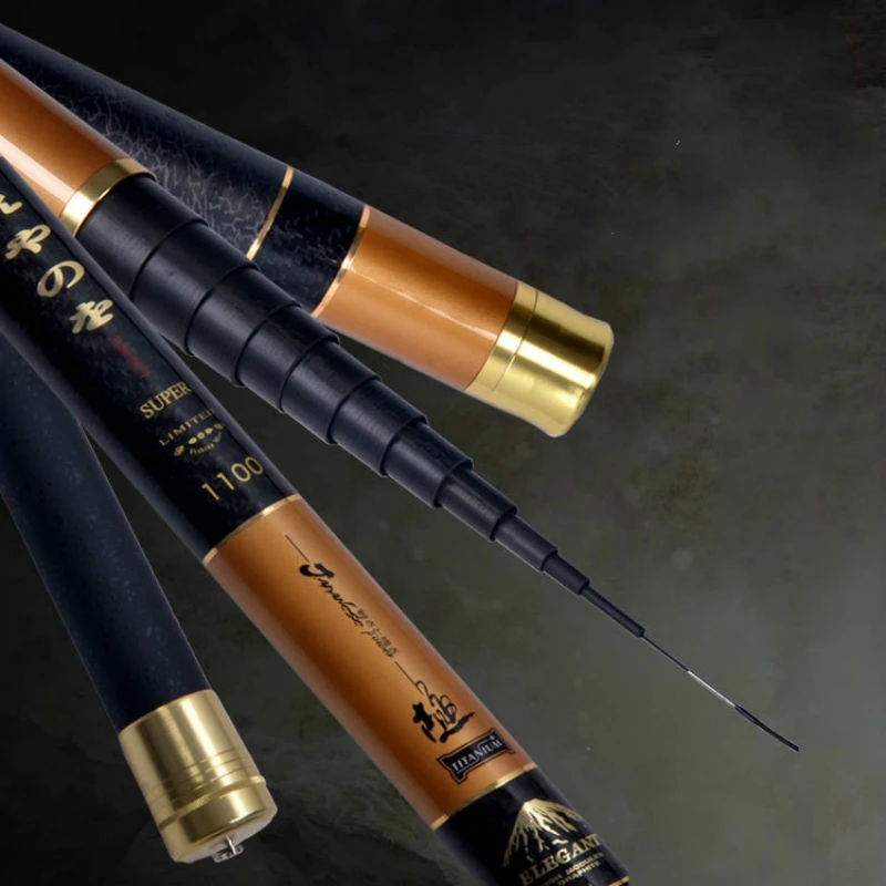 

High Carbon Power Hand Rods Super Hard Long Fishing Pole 9/10/11/12/13/14m Hand Fishing Rod Fishing Tackles Pesca