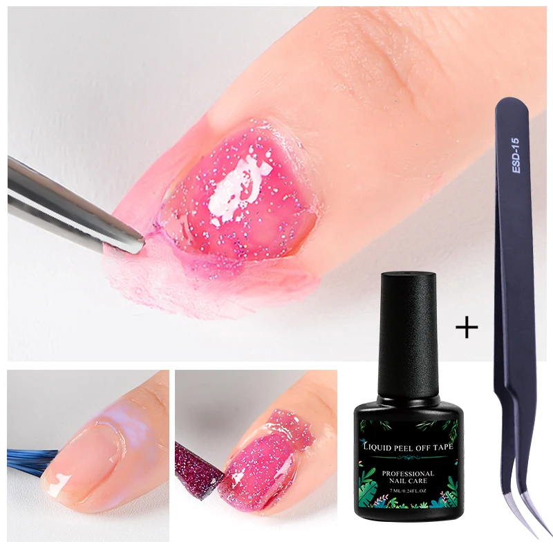 

T-TIAO CLUB Anti-freezing Peel Off Nail Art Latex Protector Nails Gel Polish Cuticle Protector Nail Art Manicure Care Tool