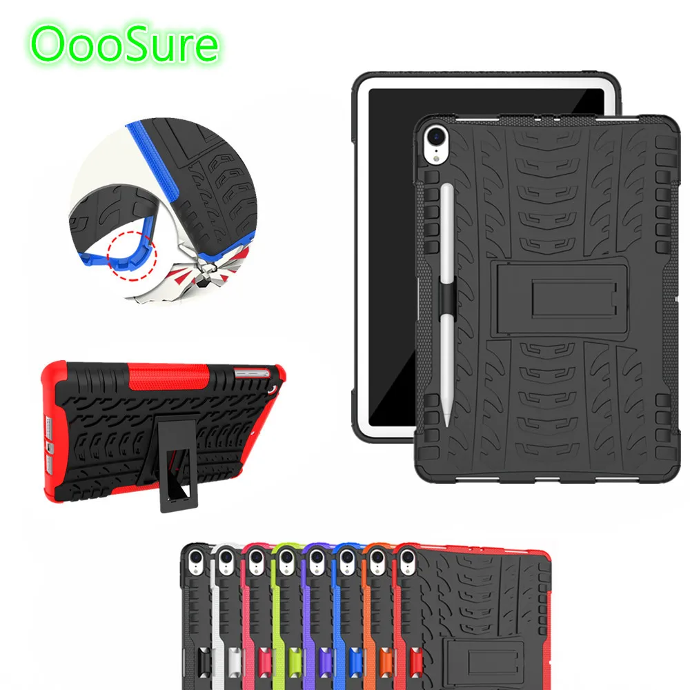 Ooosure Cover для iPad Pro 11 2018 Pro11 TPU + PC Силиконовые Kickstand Обложка стойка брони Таблица