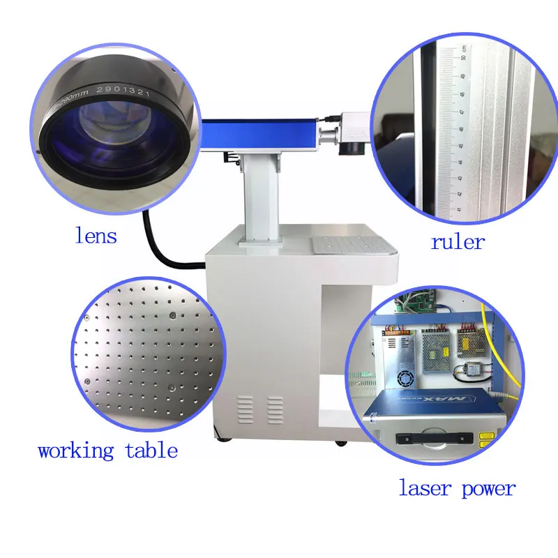  Fiber Laser marking machine Raycus 20W Table Cabinet Protective Cover Desktop computer/laser marker