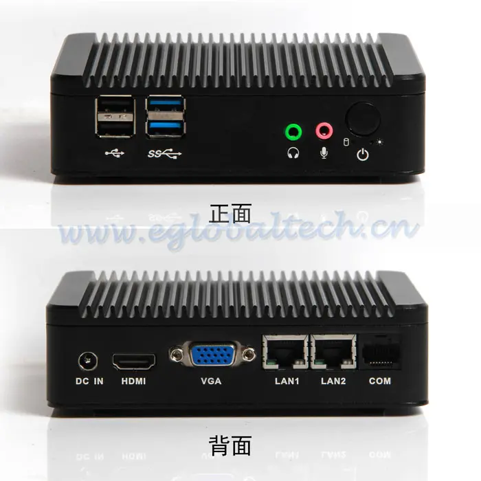 Cheap Fanless Nettop PC Windows HDMI 1080P Stream Video 8G RAM 128G SSD