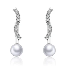 Горячая стиль панк Мода 925 пробы серебро простой S бар серьги для женщин Девушка Серьги гвоздики ювелирные изделия