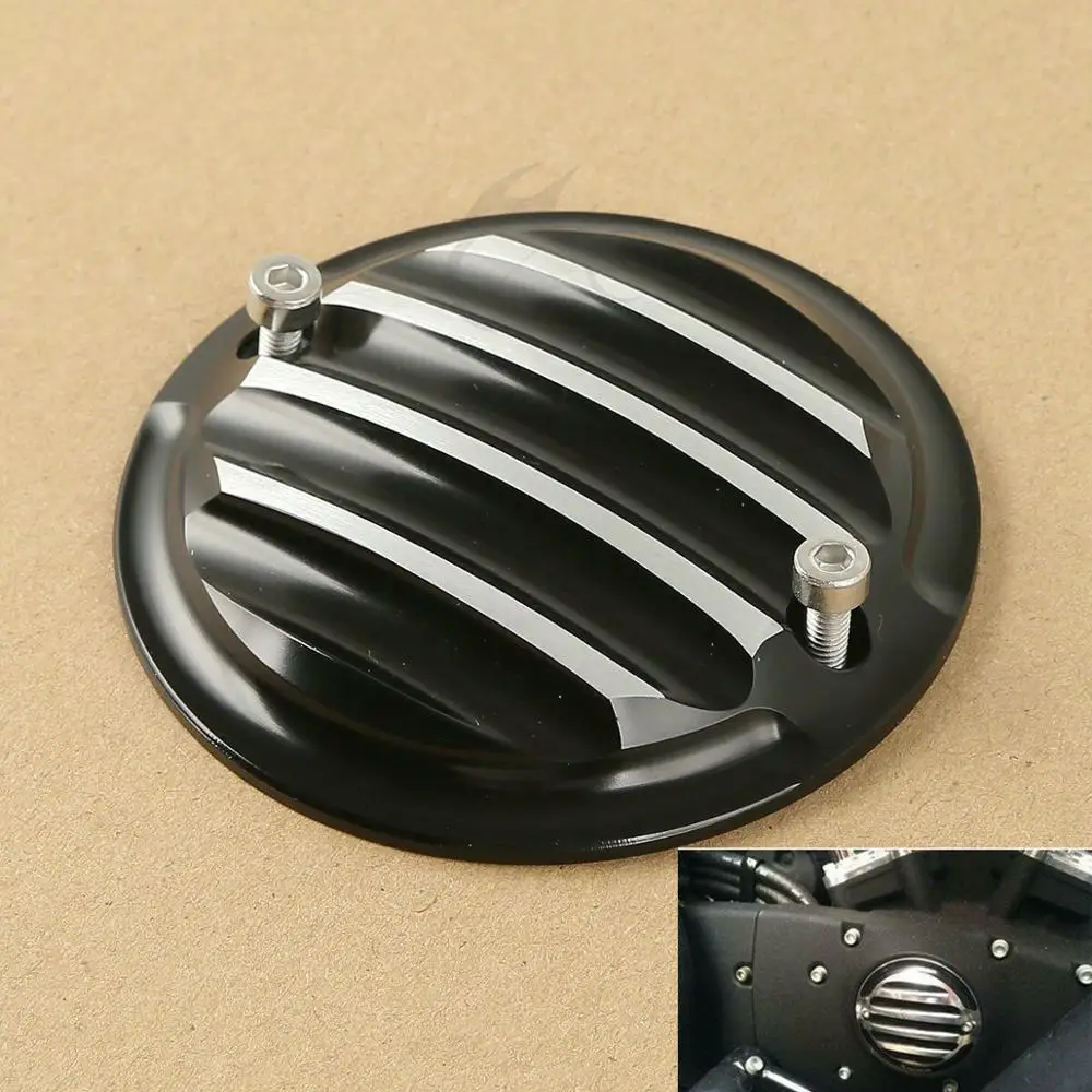 

Black Timing Timer Cover For Harley Sportster Iron883 1200 XL 48 72 Nightster 04-17