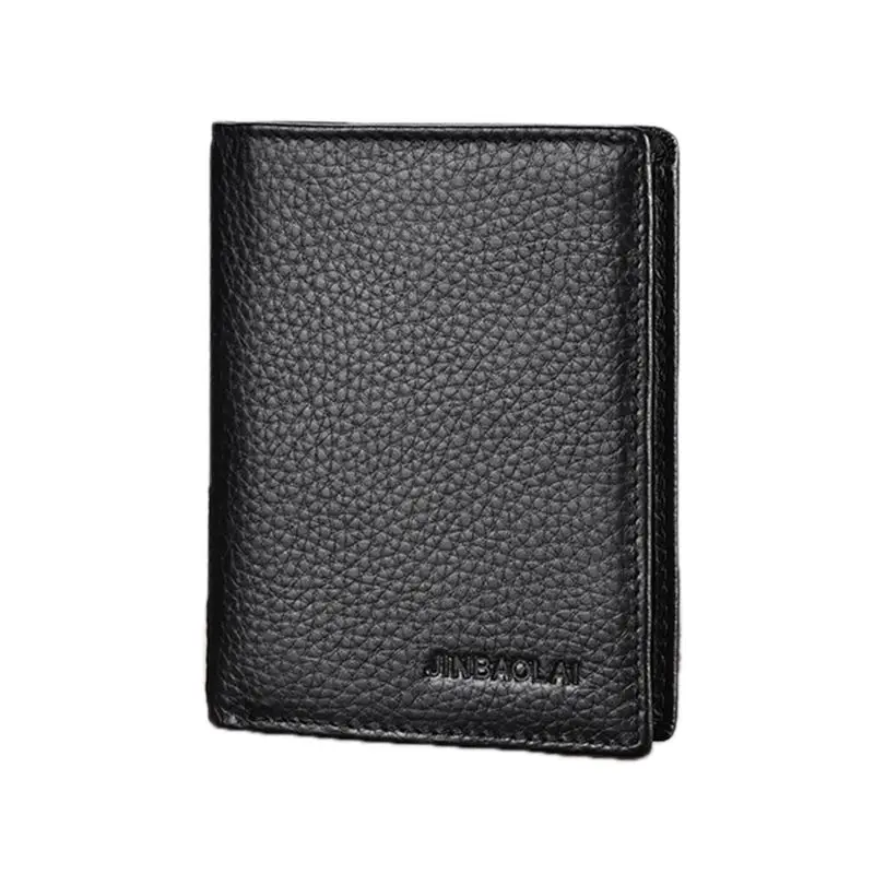 

Genuine Leather Cowhide Bifold Wallet ID Credit Card Holder Coin Purse For Men Horizontal/Vertical