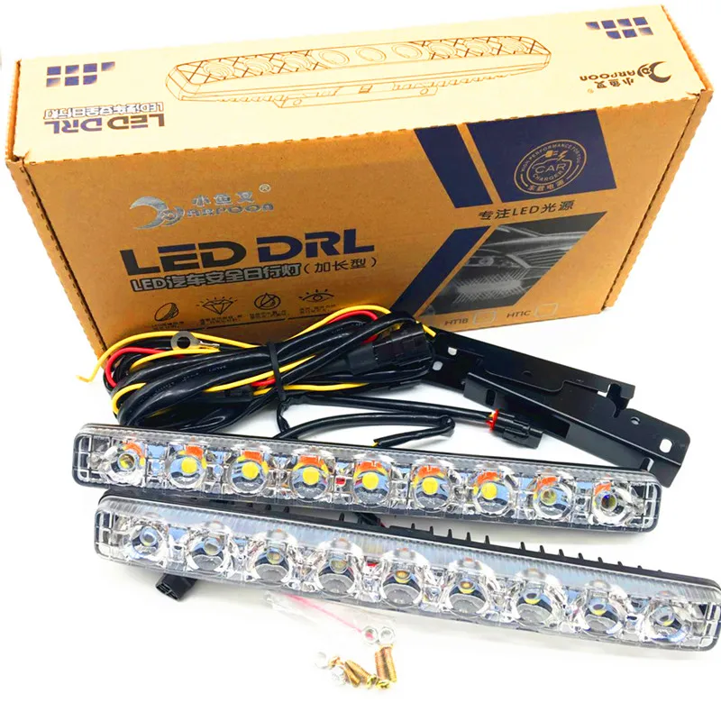 

Car Headlight High Power High/Low Beam Aluminum Warning Driving Fog Lamp Auto Head LED Daytime Running Light With Len Xenon DRL