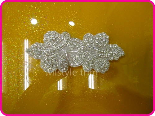 

Free shipping wholesale custom rhinestone transfer motif patch applique work designs