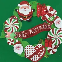 Online Get Christmas Wreaths Aliexpress Alibaba Group 16 Inch Artificial Hanging Paper Christmas Wreath Xtmas Tree Decor Garland Card Ornament China