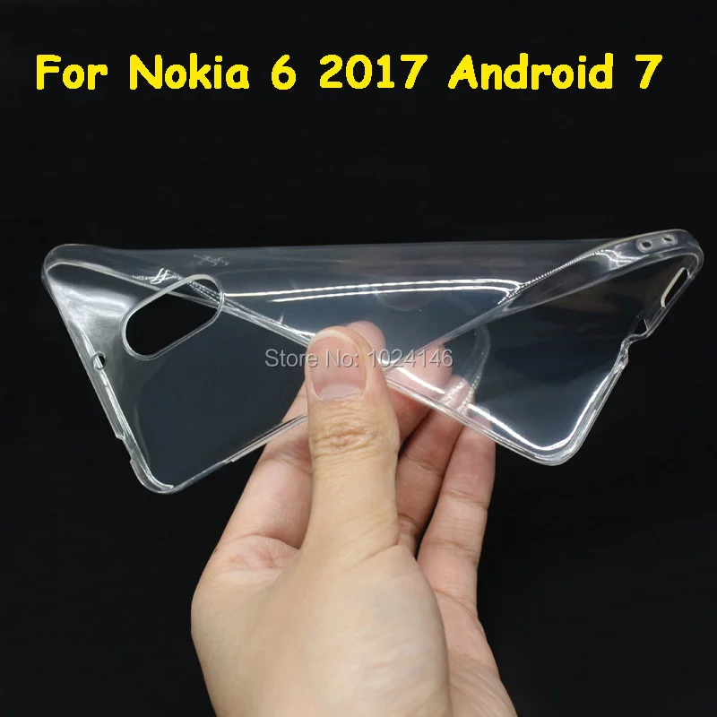 Тонкий прозрачный мягкий ТПУ чехол для телефона Nokia 6 2017 на базе Android 5 дюйма