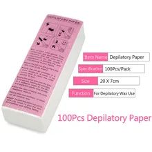 Высококачественная 100 шт./упак. Депиляционная бумага для удаления нетканого тела ткань для удаления волос восковая ленточная бумага в рулонах эпилятор для волос