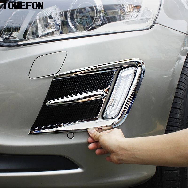 2pcs Car Front Fog Lamp Frame Decorative Cover Trim Fit For Volvo XC60 2014-2017 2pcs Car Front Fog Lamp Frame Decorative Cover Trim Fit For Volvo XC60 2014-2017