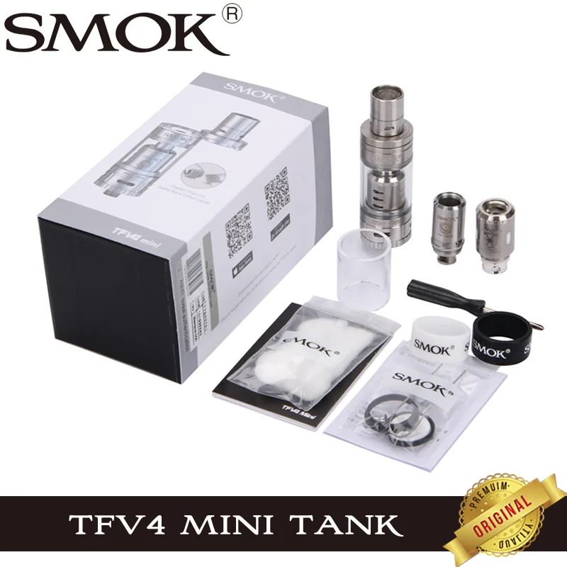 Оригинальный электронных сигарет Smok TFV4 мини Подом бак полный комплект 3 5 мл танк