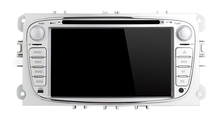 Top 7" IPS Quad Core 1024*600 2G+32G Android 9 car dvd for focus ford mondeo ford kuga ford S-MAX C-MAXcar radio rds wifi 4g bt maps 17