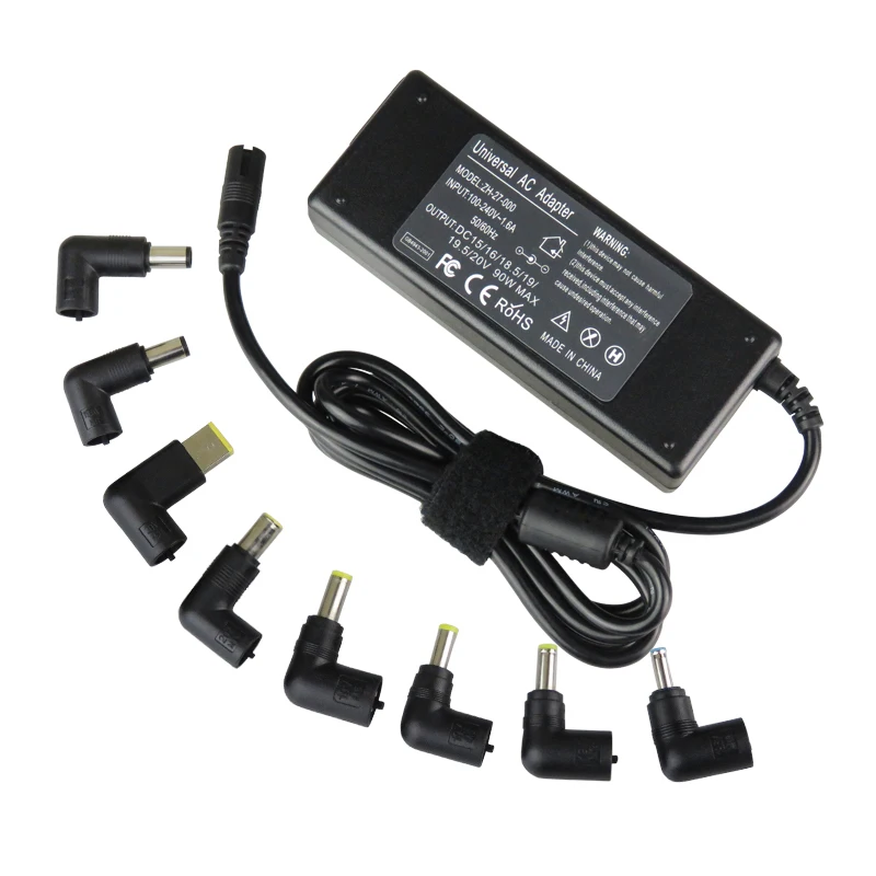 

Third Generation Smart Universal Laptop Adapter 90w Notebook Charger Adapter with 100 240V AC Cable and Connector for HP ASUS