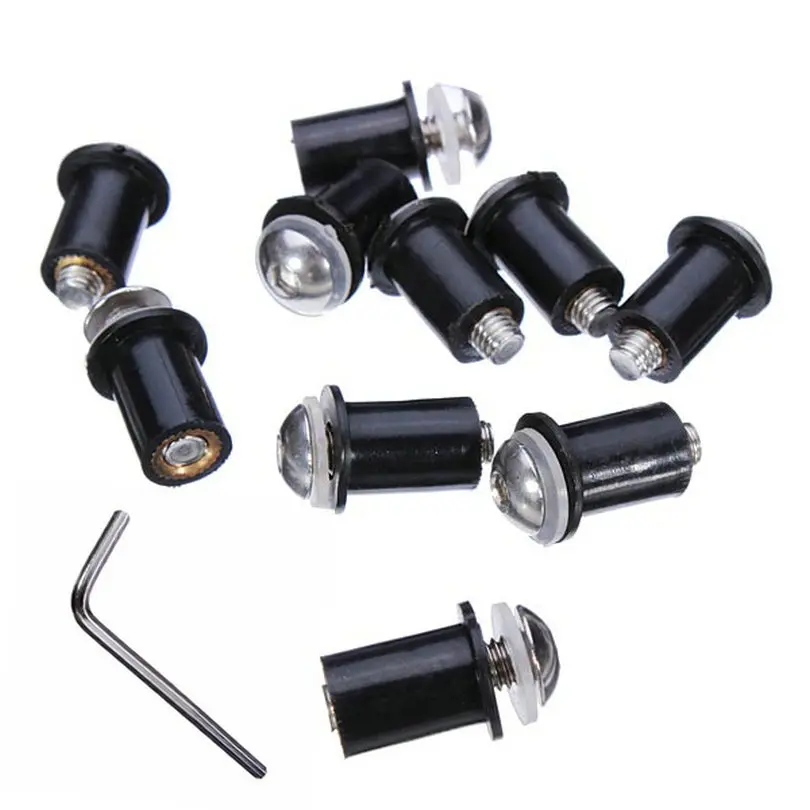 

10ps black M5 Windscreen Bolts Screws Windshield screw Kit Universally fits for SUZUKI for Yamaha for Kawasaki for Ducati