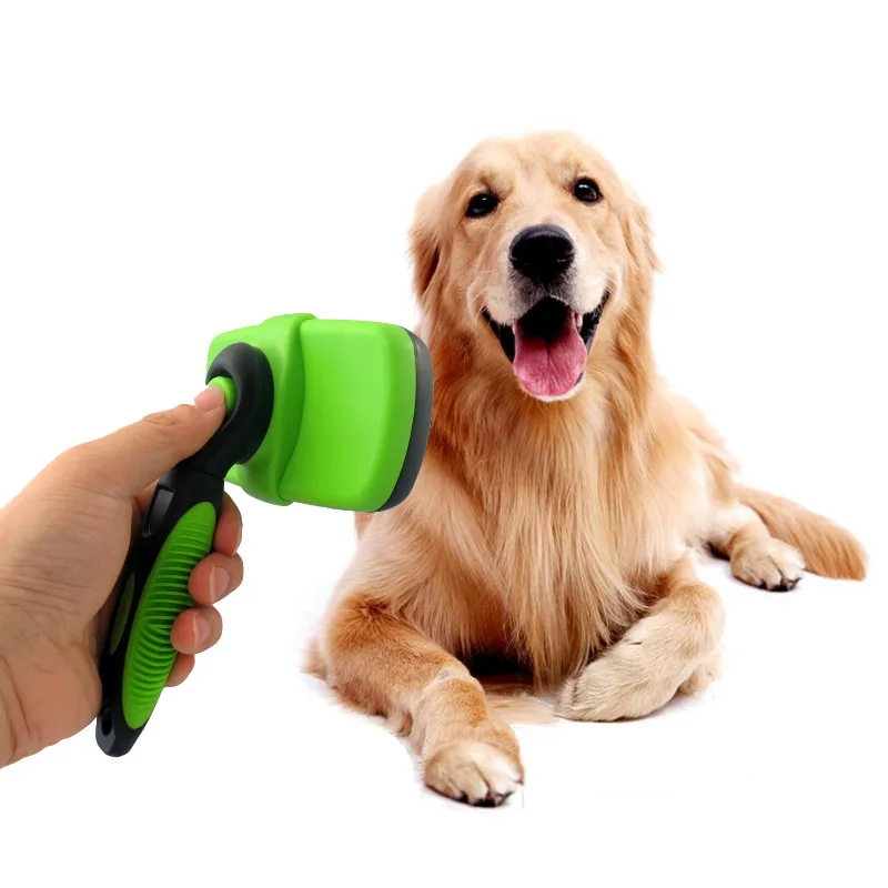 

Pet Telescopic Comb Dog Cat Automatic Hair Remover Brush Dematting Comb Self Cleaning Slicker Brush Dropshipping