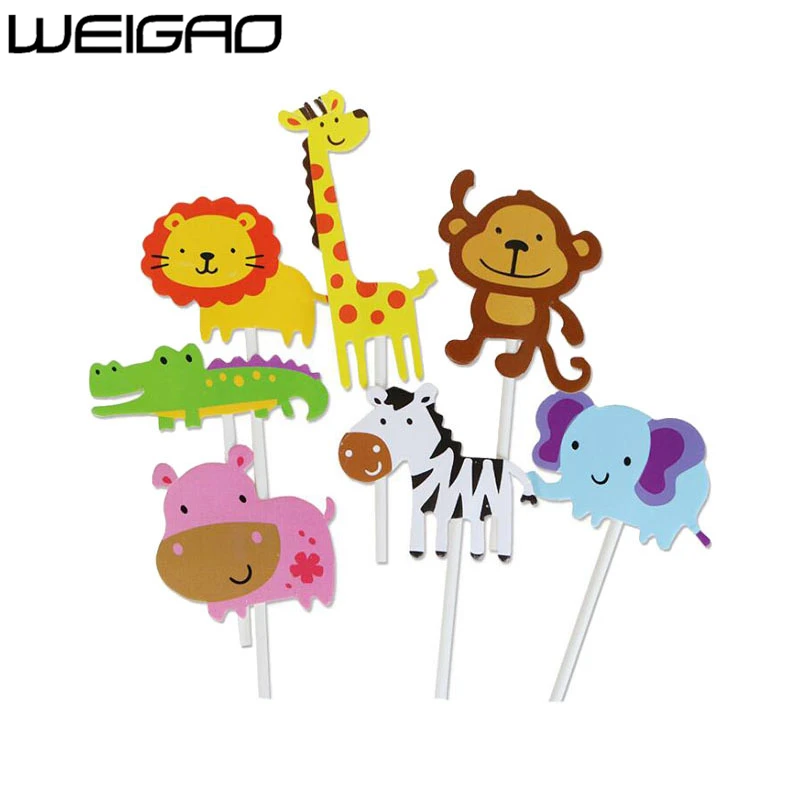 WEIGAO 1 комплект джунгли вечерние украшения поставки животных фольги Воздушные шары сафари счастливый плакат "с днем рождения" для вечеринки в честь рождения мальчика вечерние детские игрушки
