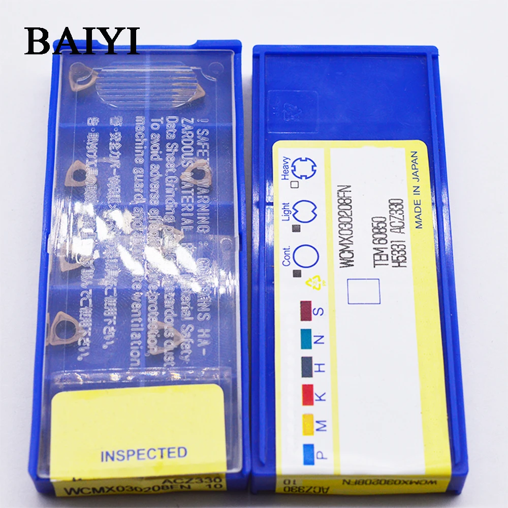 10 шт. WCMX030208FN ACZ330 высококачественный инструмент с ЧПУ вставки для U дрели|Токарный