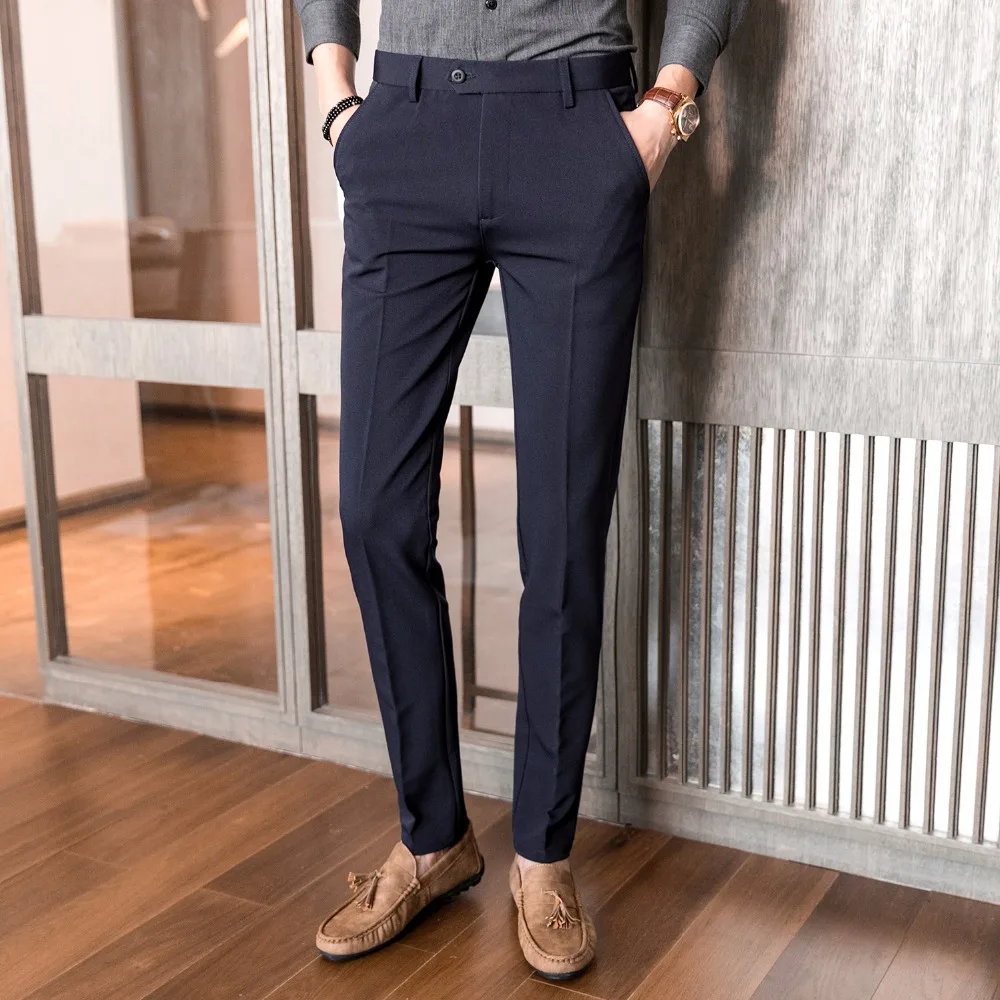 

mens dress pants Summer New Korean slim Fit elastic fabrics Business casual Pants Male high-grade Formal suit pants