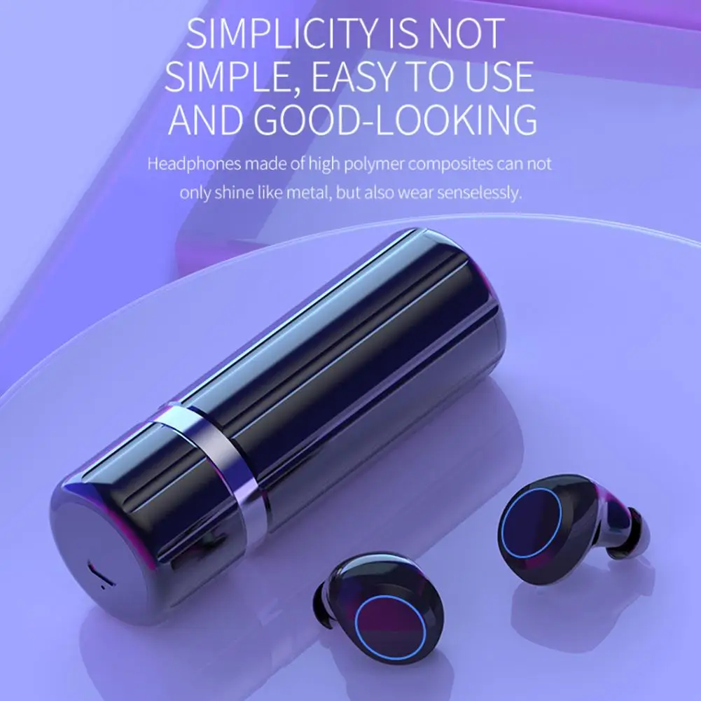 

HM51 Newest TWS Bluetooth 5.0 Earphone HiFi Mini In Ear Wireless Handsfree Waterproof Sport Headset With Charging Box For Phone