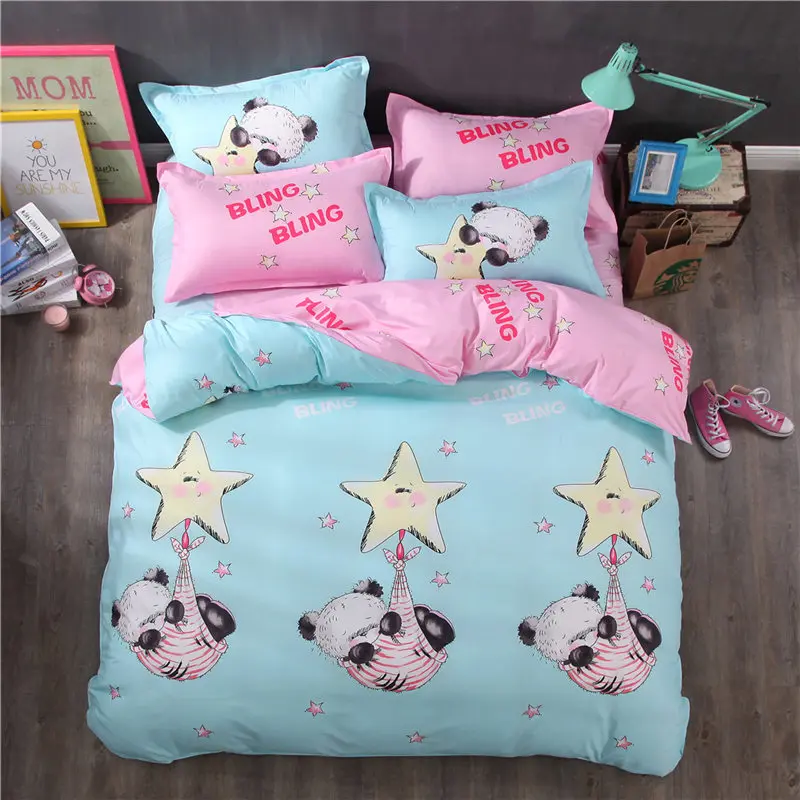 

Green Cactus Patterns Bedding Set Bed Sheets Duvet Cover Pillowcase for Bedroom 4 / 3pcs Housse de Couette King Size