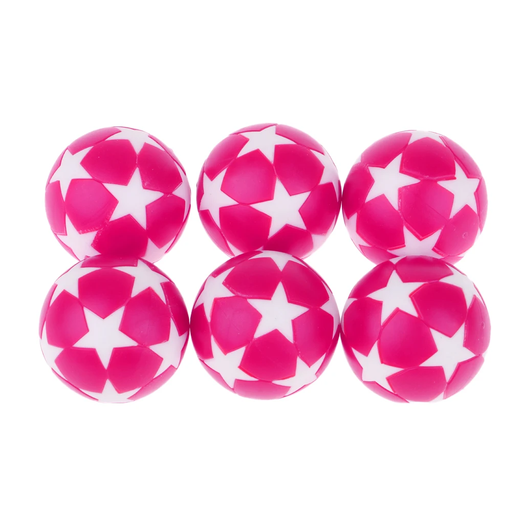 Pink MagiDeal 6 шт. настольный футбол футбольный пластиковый футбольный мяч футбольный Fussball Soccerball Крытый спортивный подарок круглые домашние игры 32 мм - Цвет: Pink
