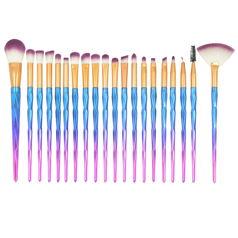 

20pcs Makeup Brushes Diamond Unicorn brush Foundation brushes Originality Multi-function Eyebrow Eyeshadow Brush