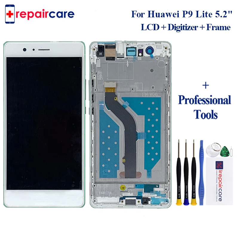 

For Huawei P9 Lite LCD Display Digitizer Assembly VNS-L21 VNS-DL00 VNS-L23 for Huawei P9 Lite LCD Touch Screen with Frame