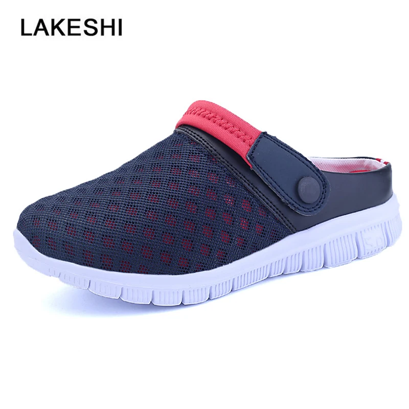 

LAKESHI Women Sandals Summer Breathable Mesh Shoes Women Casual Beach Shoes Female Slippers