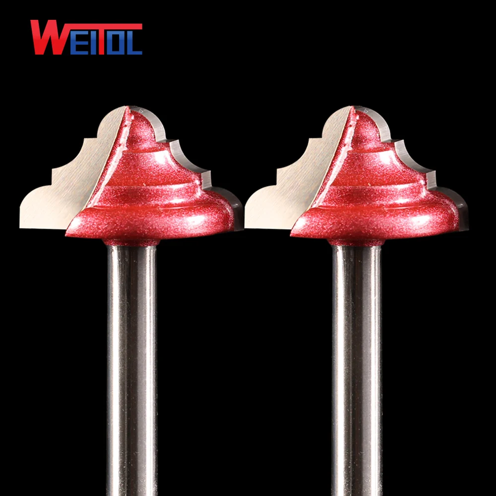 Weitol 4 قطعة 6 مللي متر اثنين طاولة جانبية بت الحفر CNC راوتر بت الانتهازي أدوات حفر الشطب جولة على بت شحن