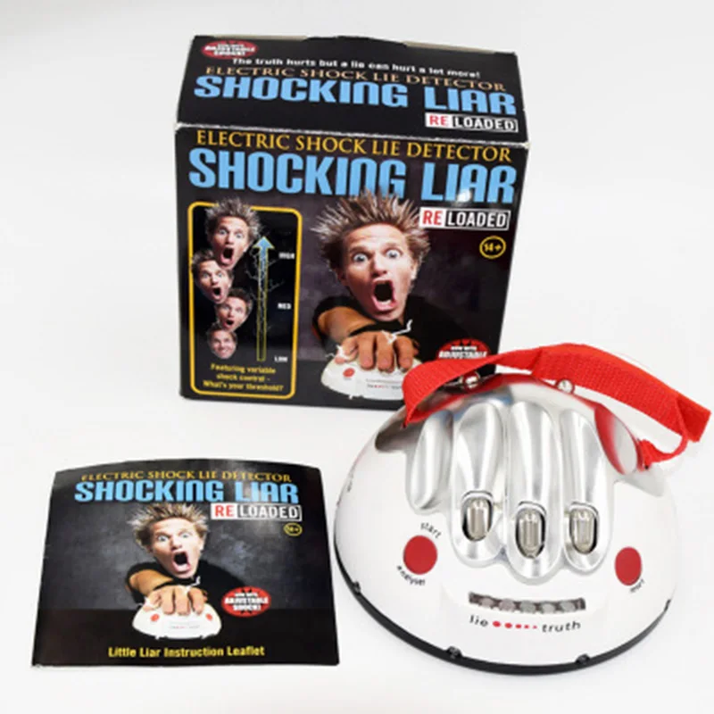 

New Polygraph Test Tricky Funny Adjustable Adult Micro Electric Shock Lie Detector Shocking Liar Truth Party Gifts for Friends