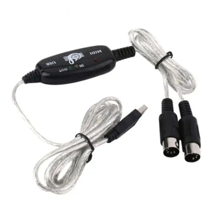 Newly USB IN-OUT MIDI Interface Cable Converter PC to Music Keyboard Adapter Cord BN99