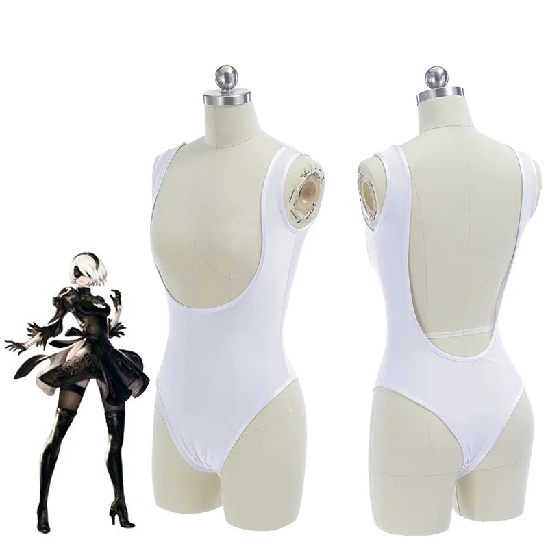 

NieR Automata Heroine 2B YoRHa No. 2 Type B Deep V T Back Tights Inner Corset Underwear Underpants Cosplay Costumes Bodysuit