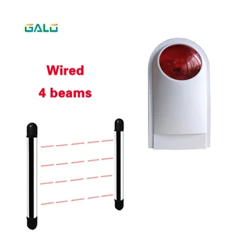 

Photoelectric 4Beams Sensor Active Infrared Intrusion Detector IR Outdoor Perimeter Wall Window Fence Alarm system