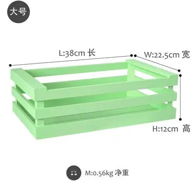 Деревянная настольная подставка для хранения кухни/конфет/закуски/фруктов/лоток для хранения подносы для хранения косметики для украшения дома MTP04 - Цвет: green large size