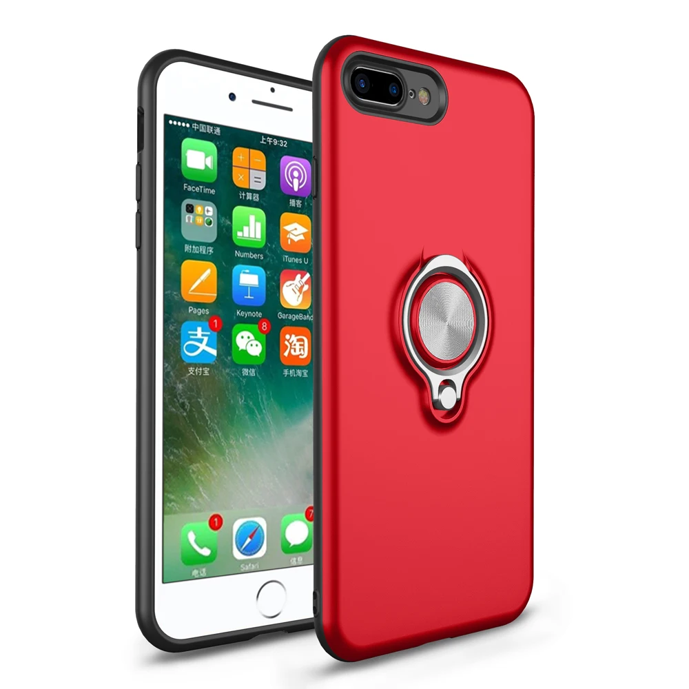 ChauLok Phone Cases for VIVO X20 Cover Car Holder Stand Magnetic Bracket Finger Ring Hard PC TPU Hybrid Matte Case |