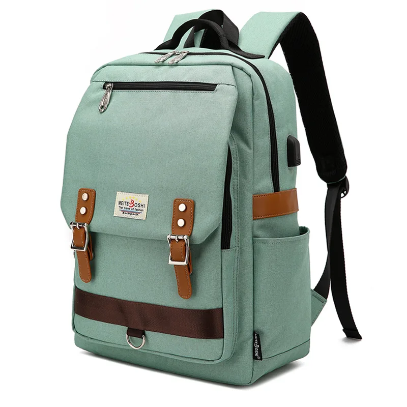 Мужской деловой рюкзак для компьютера, уличная сумка, рюкзак для пары, дорожная сумка для мужчин и женщин, сумка для студентов, сумка для отдыха и путешествий - Цвет: Зеленый