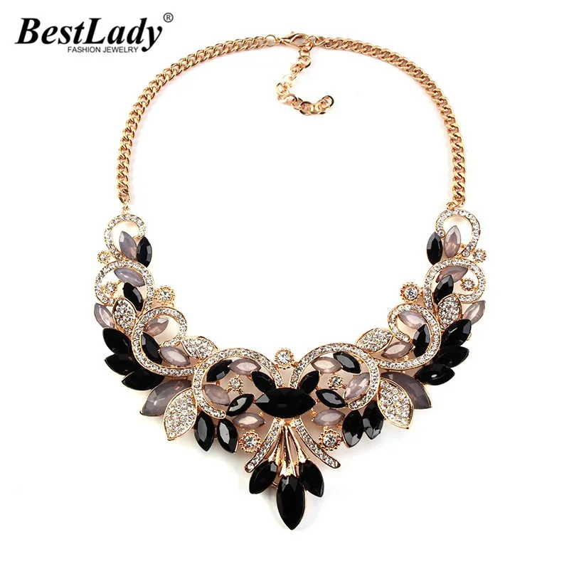 Лучшие женские новые весенние цветные Кристальные женские Брендовые макси массивные ожерелья s& Кулоны винтажные турецкие ювелирные изделия ожерелье 2605