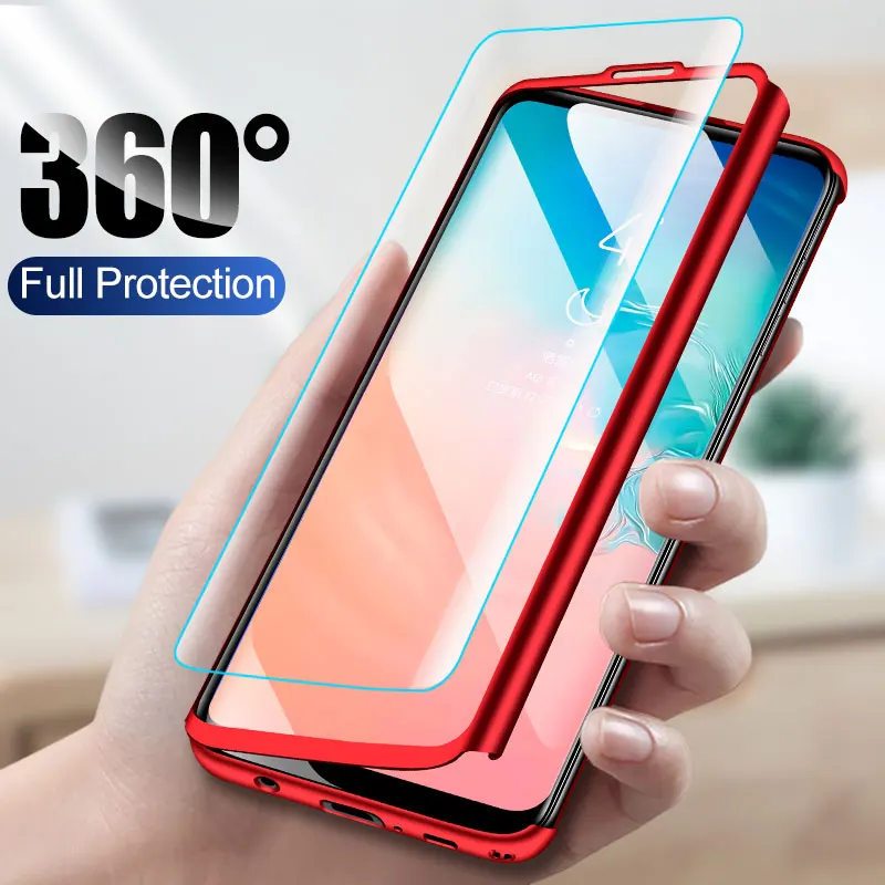 

Luxury 360 Full Cover Phone Case For Samsung Galaxy A20E A10 A40 A70 Case For Samsung J4 J6 A6 A8 Plus 2018 Protective Cover