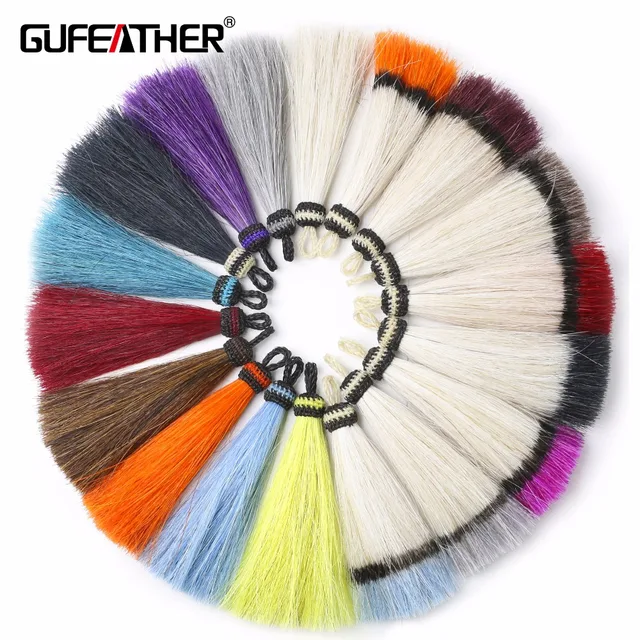 $US $5.21  GUFEATHER L101/10CM Horsehair tassel/tassel/jewelry accessories/hand made/jewelry making/Color slip