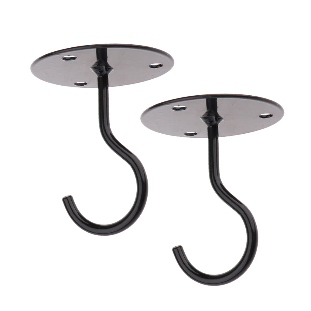 2Pcs Ceiling Hook Hanger Plate 65mm Diameter with Matching Screw White/Black/Red Bronze