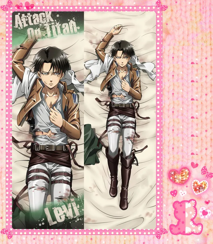 Anime Cartoon Attack On Titan Shingeki No Kyojin Double Bolster Hugging