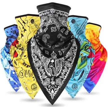 

2020 New Balaclava Motorcycle Face mask Breathable Scarf Multifunctional Half Face Mask Snowboard Neck Triangle Scarf Hats