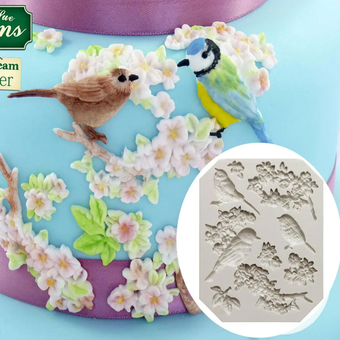 

Hot Sugarcraft Bird And Flower Silicone Mold Fondant Mold Cake Decorating Tools Chocolate Gumpaste Mold