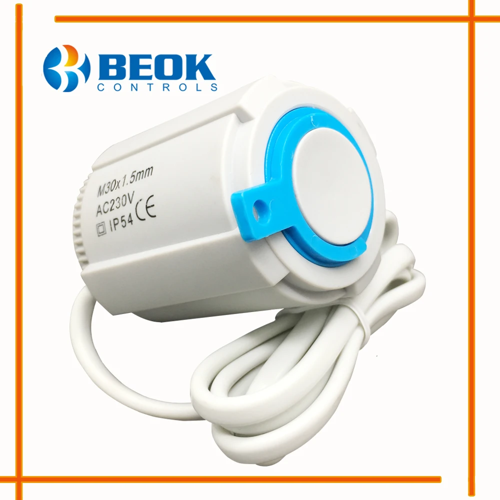 

BEOK RZ-BM230 Normally Closed manifold actuator Underfloor Water Heating Thermal Electric Radiator Actuator for Water Valves