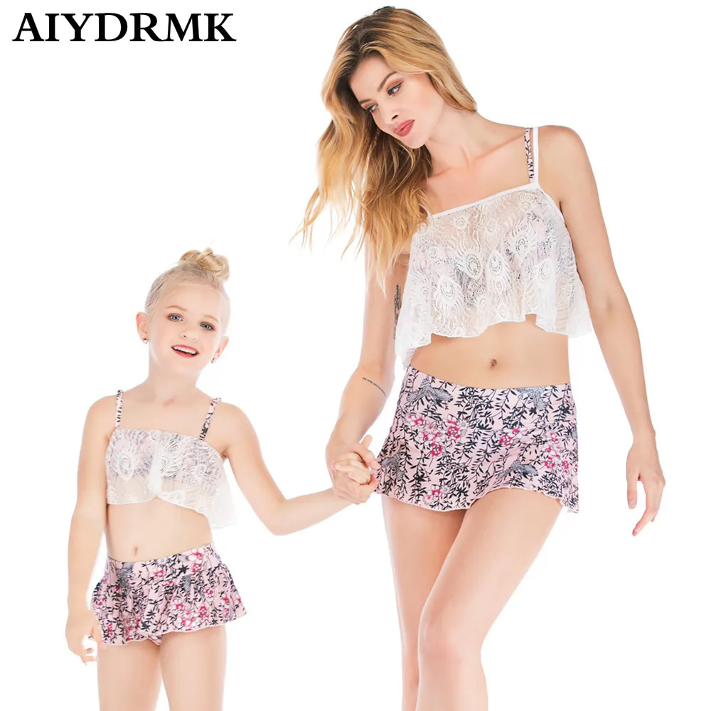 

Family Look Mother Daughter Swimsuit Mommy and Me Clothes Family Matching Clothes Mom and Daughter Dress Women Girls Swimwear