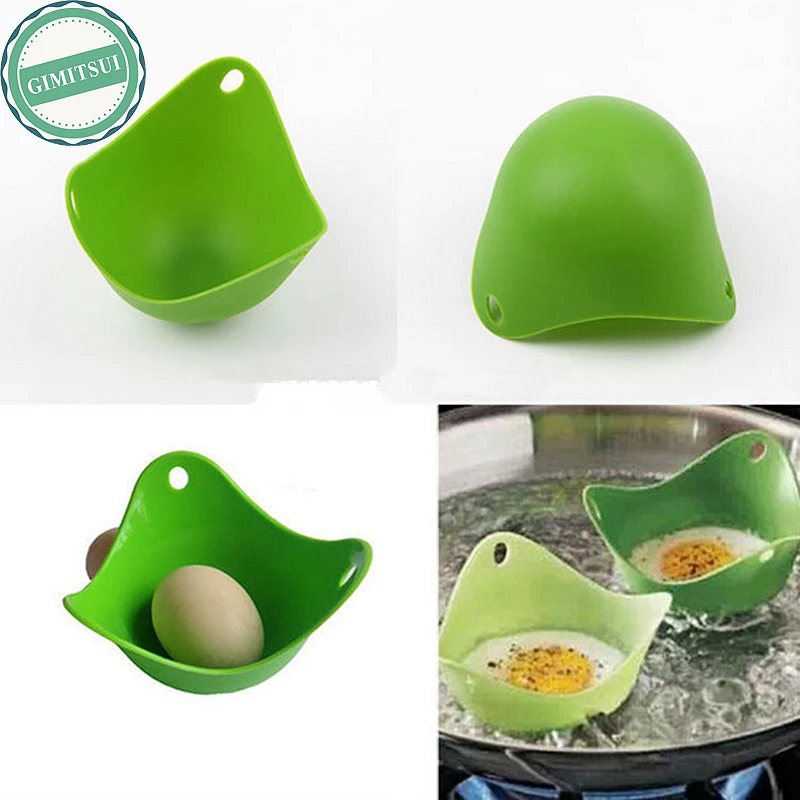 4Pcs Silicon Egg Poacher Stand Egg Cup Water Boiling Egg Steamer Tool