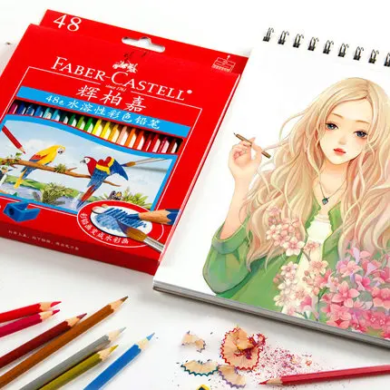 12 24 36 48 60 72 color/set Faber Castell Water soluble color pencil Advanced painting pencil Watercolor pens Painting art